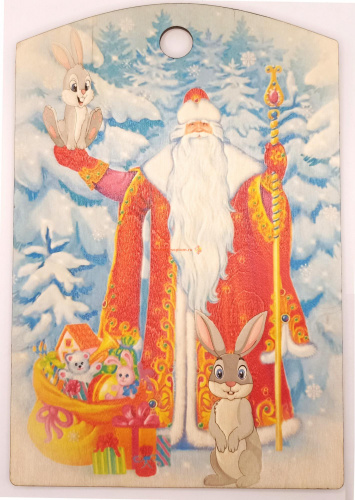Доска разделочная "Дед мороз" во Донской
